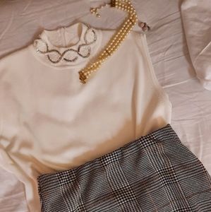 Vintage White Knit Top